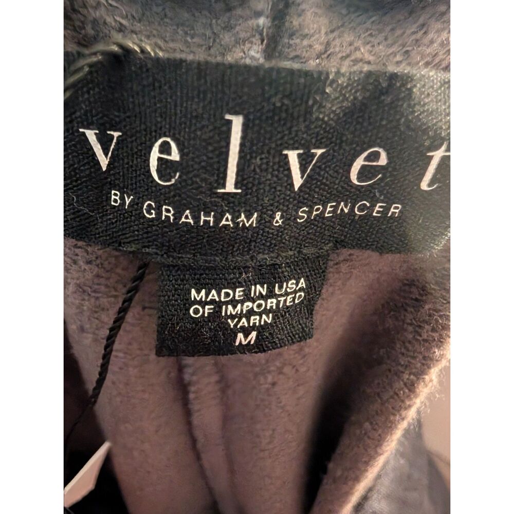 Velvet By Graham Spencer Crosby Luxe Fleece Joggers Charcoal Grey M Unisex Fit - Picture 6 of 8